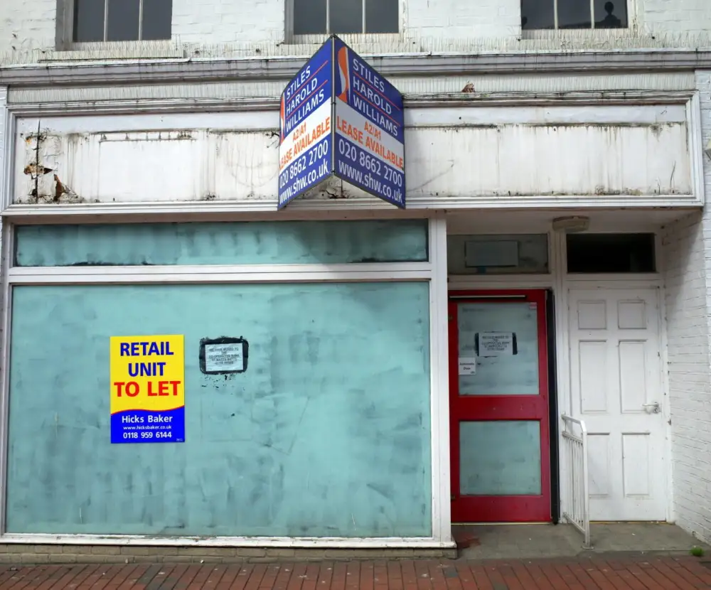 An empty high street retail unit.